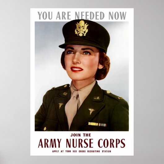 Join The Army Nurse Corps ポスター (正面)