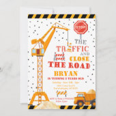 Join the Crew Boy Construction Birthday Invitation 招待状 (正面)