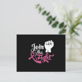 Join The Fight Family Matching Breast Cancer Gift ポストカード (スタンド正面)