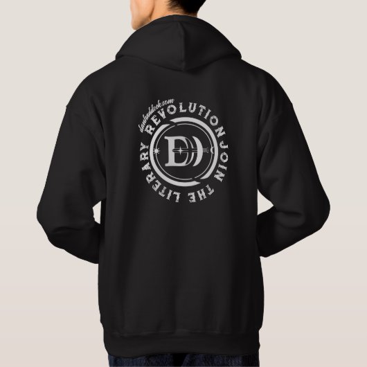 Join the Literary Revolution: Rebel Fiction Hoodie パーカ (裏面)