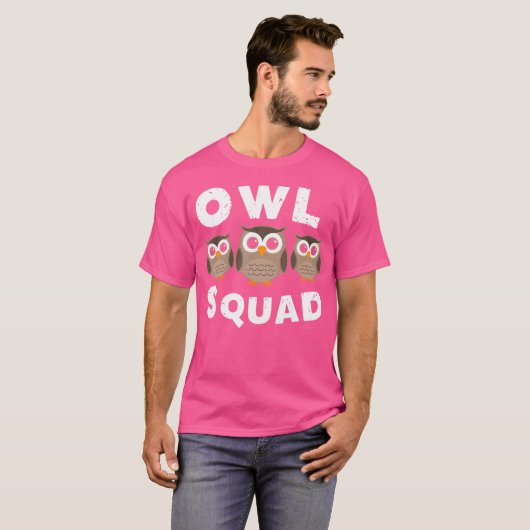 Join The Owl Squad Funny Owl Lover Present Design Tシャツ (正面フル)