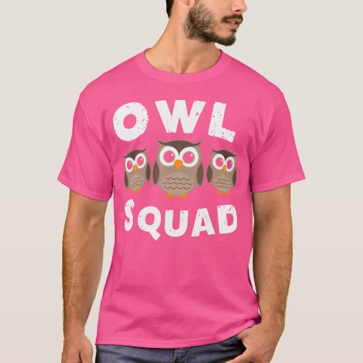 Join The Owl Squad Funny Owl Lover Present Design Tシャツ (正面)