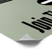 Join The Resistance - Light Olive Drab Poster ポスター (角)