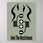 Join The Resistance - Light Olive Drab Poster ポスター (正面)