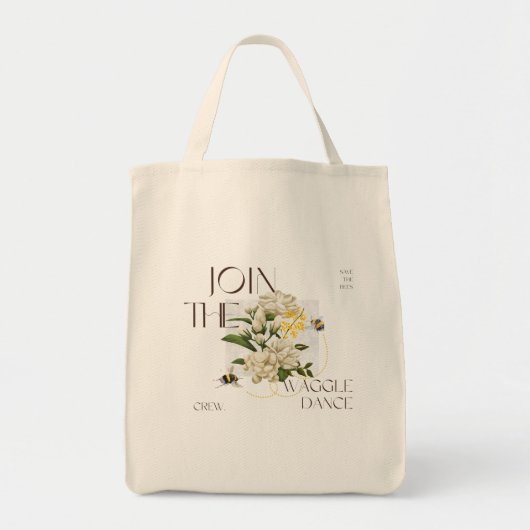 Join the Waggle DanceElegant gift for natural love トートバッグ (正面)
