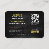 Join Us Church Invitation Calling Card Template コーリングカード (裏面)