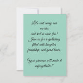 Join Us for a Cast Away Celebration 招待状 (裏面)