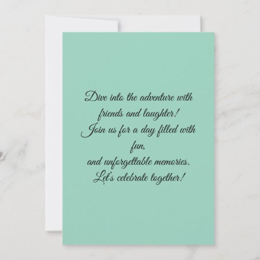 Join Us for a Day of Fun 招待状 (裏面)