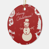 "Join Us for a Holly Jolly Christmas Party!"  セラミックオーナメント (左)