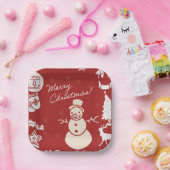 "Join Us for a Holly Jolly Christmas Party!" ペーパープレート (パーティー)