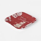 "Join Us for a Holly Jolly Christmas Party!" ペーパープレート (傾斜あり)