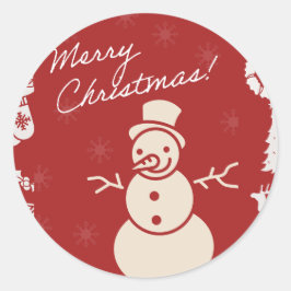 "Join Us for a Holly Jolly Christmas Party!" ラウンドシール