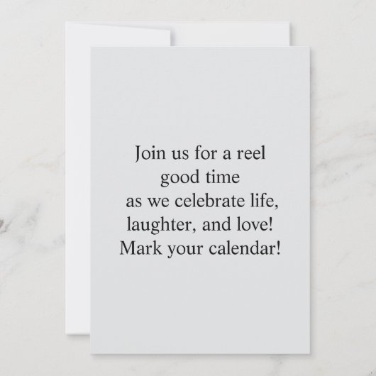 Join Us for a Reel Celebration 招待状 (裏面)