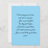 Join Us for an Adventure 招待状 (裏面)