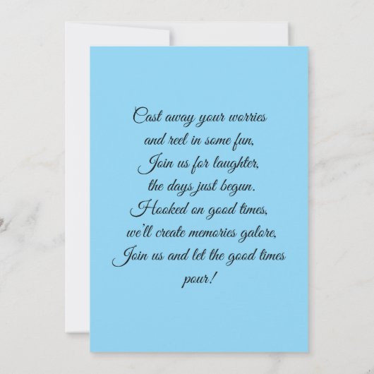 Join Us for an Adventure 招待状 (裏面)