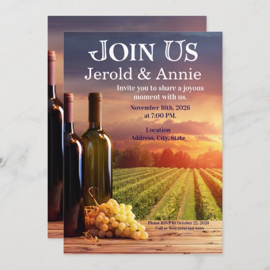 Join Us Invitation 招待状 (正面/裏面)