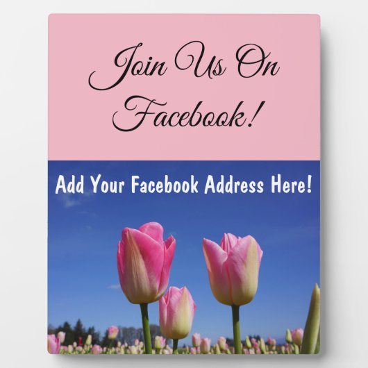 Join Us On Facebook! Counter Plaque Add Address フォトプラーク (正面)