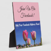 Join Us On Facebook! Counter Plaque Add Address フォトプラーク (側面)