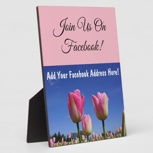 Join Us On Facebook! Counter Plaque Add Address フォトプラーク (側面)