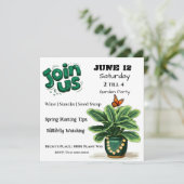Join Us Plants and Butterflies Garden Party Invite 招待状 (スタンド正面)