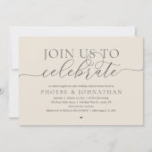 Join Us To Celebrate, Wedding Rehearsal Dinner 招待状 (正面)