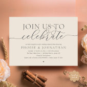 Join Us To Celebrate, Wedding Rehearsal Dinner 招待状