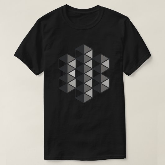 Joined Triangles Art Dark T-Shirt Tシャツ (デザイン正面)