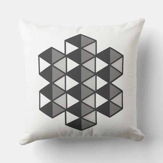 Joined Triangles Throw Pillow クッション (裏面)