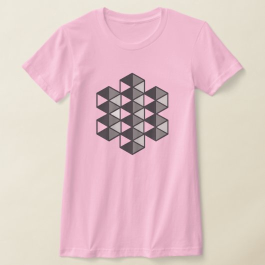 Joined Triangles Women's Slim Fit T-Shirt Tシャツ (レイダウン)