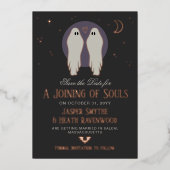 Joining of Souls ハロウィン ゲイ セーブ・ザ・デート 箔招待状 (正面)