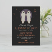 Joining of Souls ハロウィン ゲイ セーブ・ザ・デート 箔招待状 (立ち正面)
