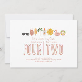 Joint Birthday Party – 夏をテーマにした招待状 招待状