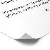 Joint Birthday Party Cheers Beer Blue Welcome ポスター (角)