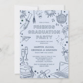 Joint Graduation Party Invitation for 4 Graduates 招待状 (裏面)