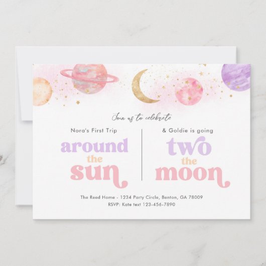 Joint Space 1st & 2nd Birthday Invitation 招待状 (正面)