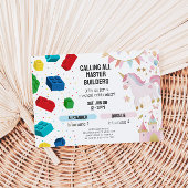 Joint Unicorn & Building Blocks Birthday 招待状