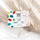 Joint Unicorn & Building Blocks Birthday 招待状