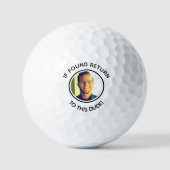 joke funny Custom dad photo golf ball  ゴルフボール (正面)