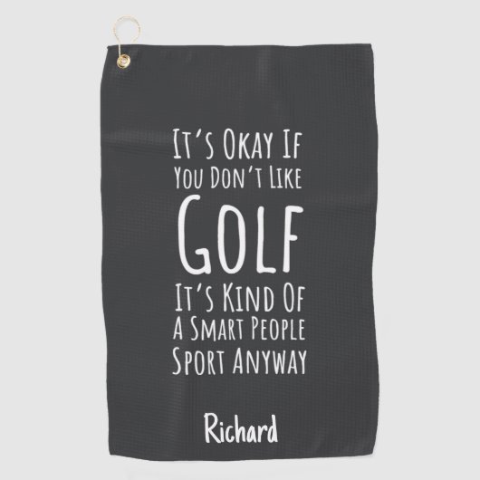 Joke Golf Gifts Funny Humorous Novelty Gag Golfer ゴルフタオル (正面)