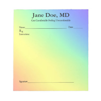 Joke prescription rainbow pad - 5.5" x 6" Notepad ノートパッド