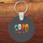 Joke Tea Ewe Sea Saying Quote Hen キーホルダー (正面)
