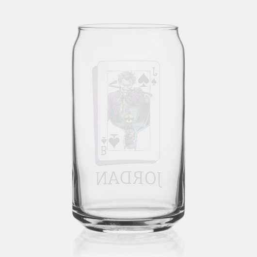 Joker and Batman Spade Playing Card Illustration ガラス缶 (裏面)