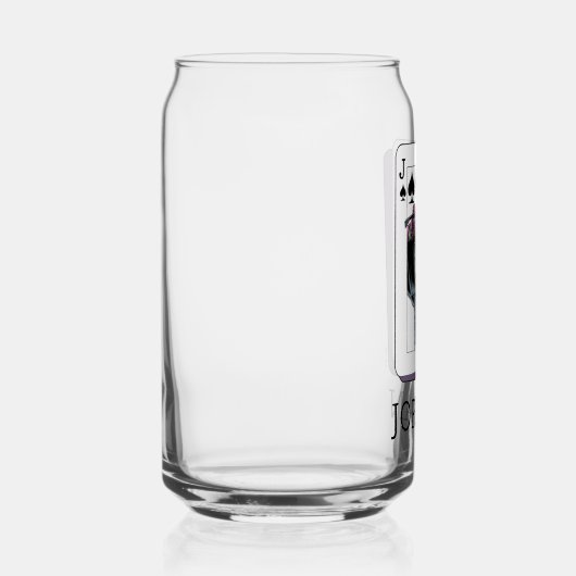 Joker and Batman Spade Playing Card Illustration ガラス缶 (右)