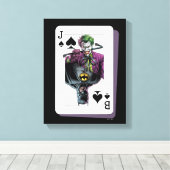 Joker and Batman Spade Playing Card Illustration キャンバスプリント (インサイチュ (ウッドフロア))