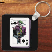 Joker and Batman Spade Playing Card Illustration キーホルダー (裏面)