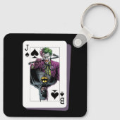Joker and Batman Spade Playing Card Illustration キーホルダー (裏面)