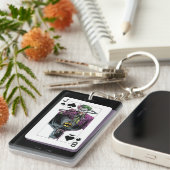 Joker and Batman Spade Playing Card Illustration キーホルダー (正面右)