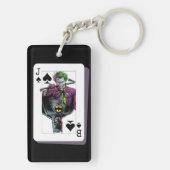 Joker and Batman Spade Playing Card Illustration キーホルダー (裏面)