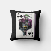 Joker and Batman Spade Playing Card Illustration クッション (正面)