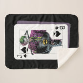 Joker and Batman Spade Playing Card Illustration シェルパブランケット (正面(横))